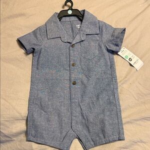 Carter's Chambray Button-Up Romper